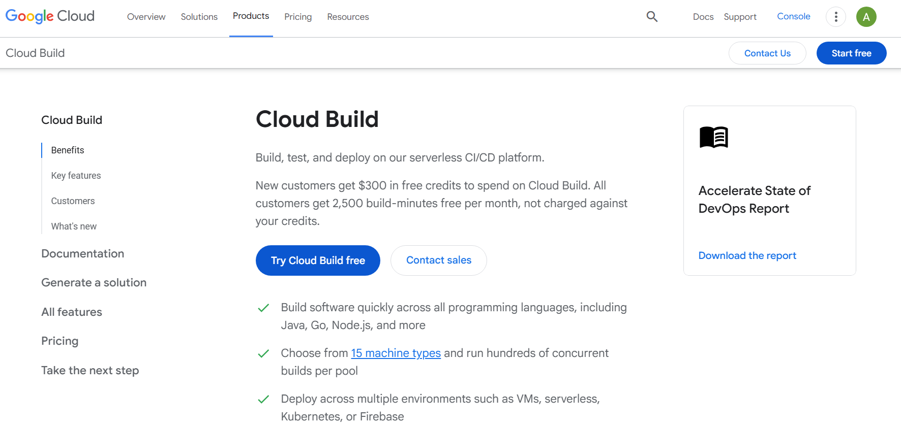 google-cloud-build-homepage